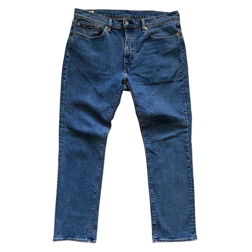 Levi's 514 Straight Fit Men’s Jeans 38x32 Medium Blue Wash Big E Premium Denim